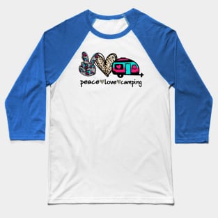 Peace Love Camping Baseball T-Shirt